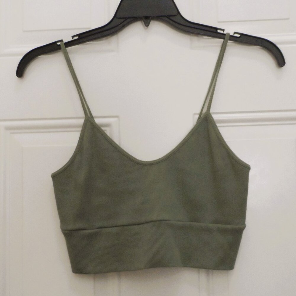 Oak refined  ‘Misty Olive’ Cropped Tank size XL